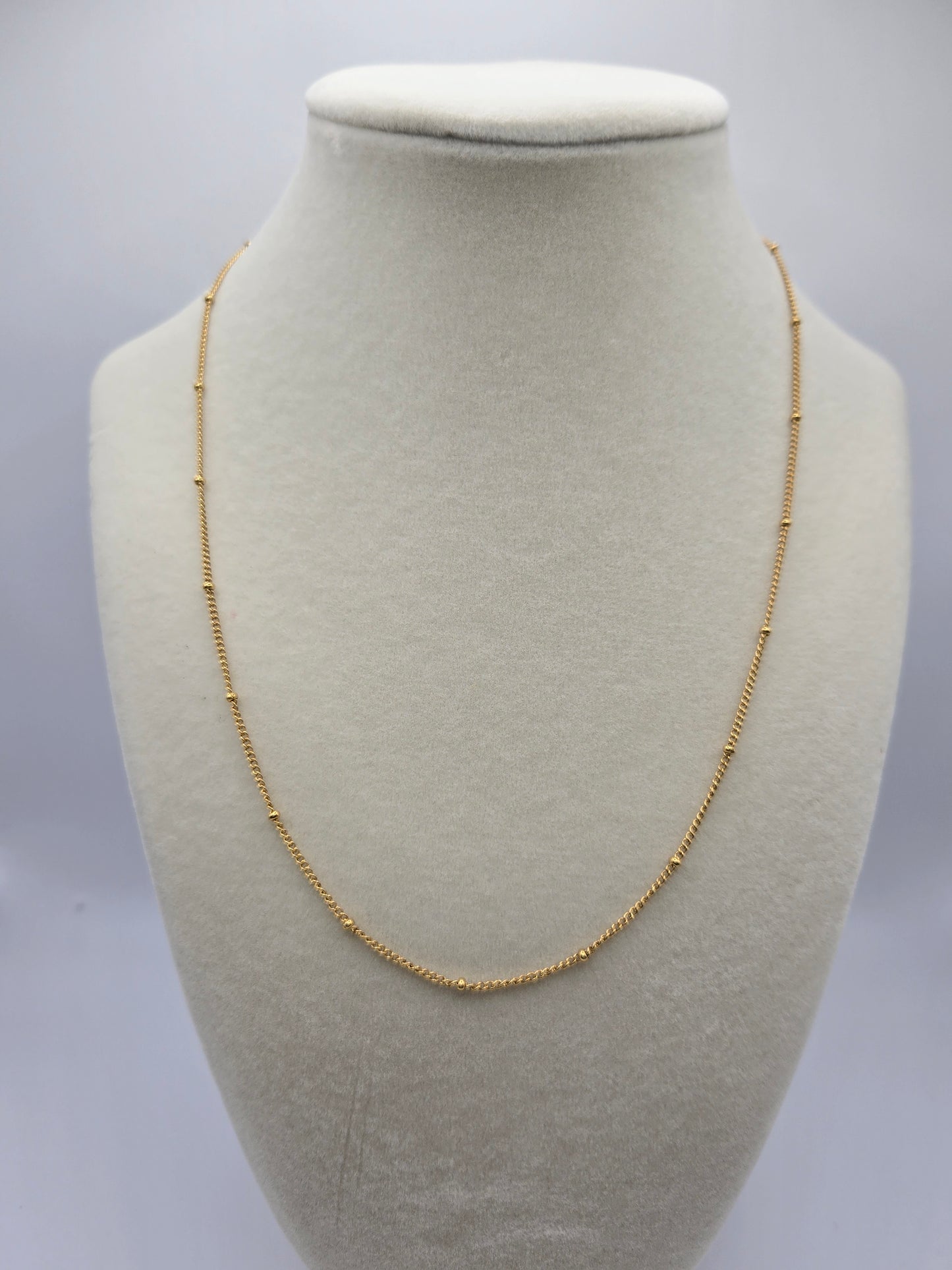 18K Gold Filled Dainty Bead Necklace
